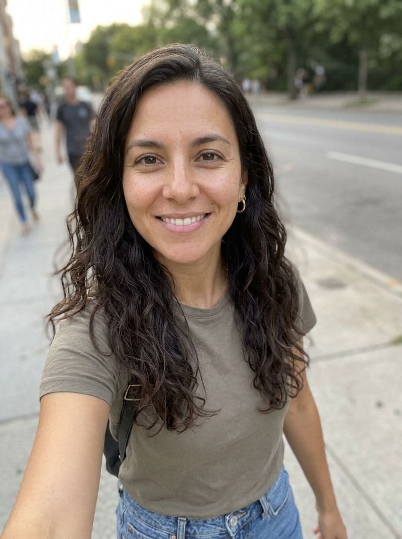 Example selfie upload for AI actor headshot