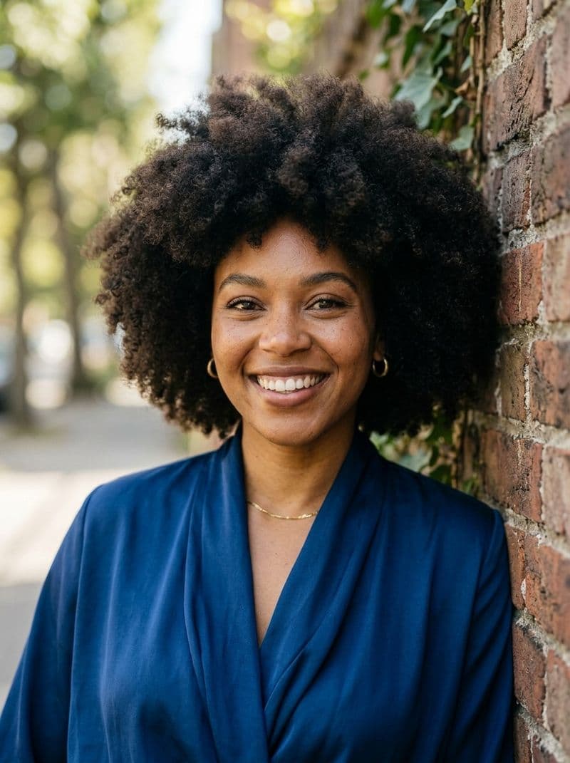 AI generated example for Author Headshots