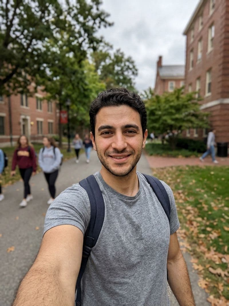 Example selfie upload for ERAS residency headshots