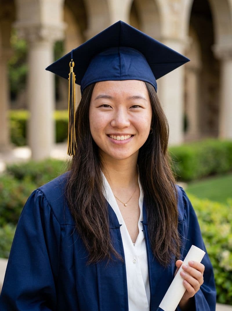 AI graduation photo look option