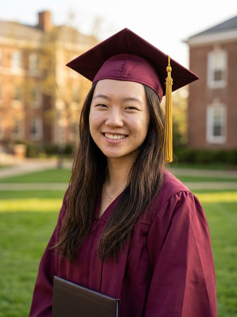 AI graduation photo look option