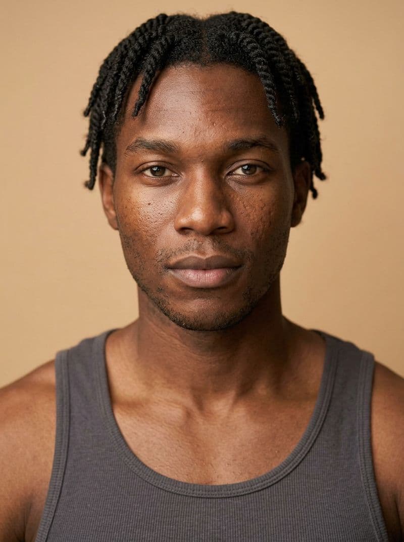 AI model headshot look option