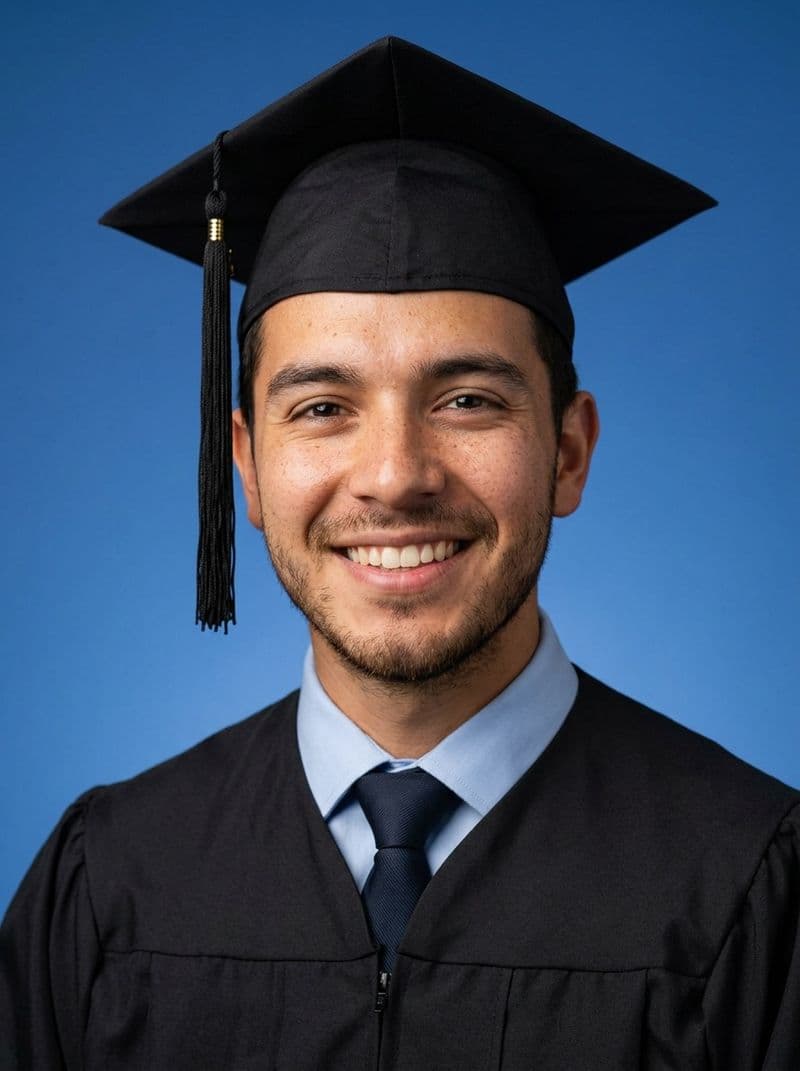 AI generated example for Graduation photos without the photo-line markup