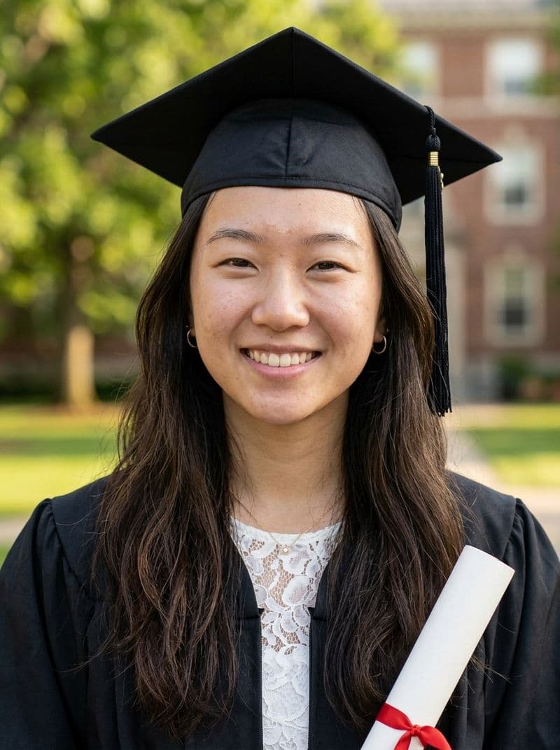 AI generated example for Graduation photos without the photo-line markup