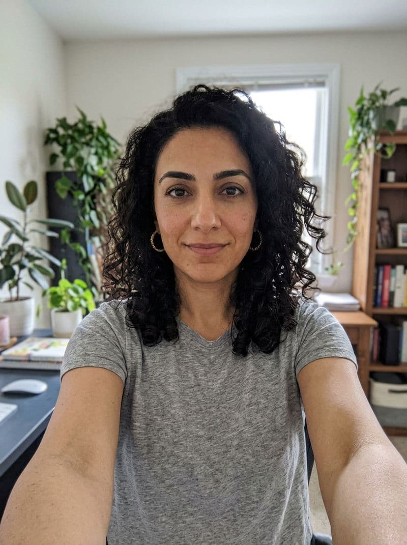 Example selfie upload for AI therapist headshot