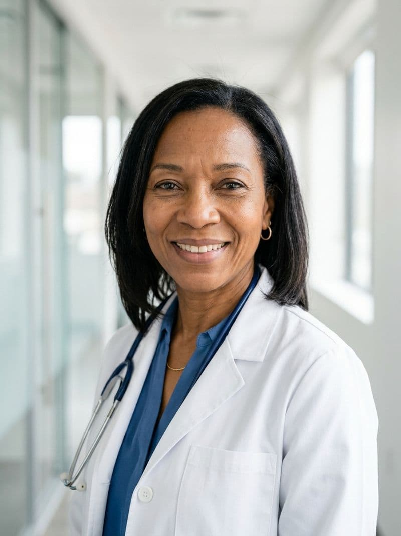 AI doctor headshot look option
