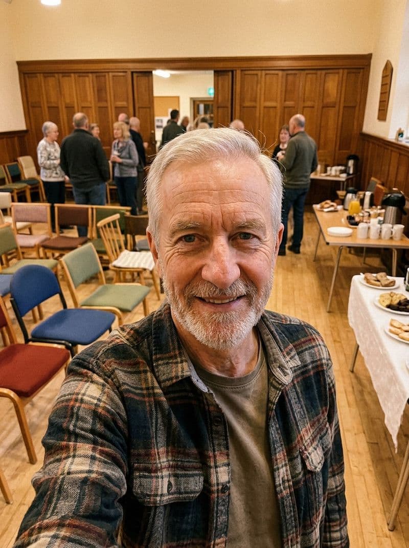 Example selfie upload for AI pastor headshot